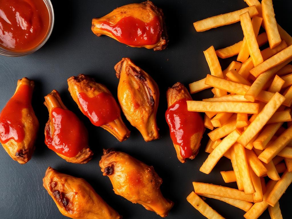 8 Wings with giant chips